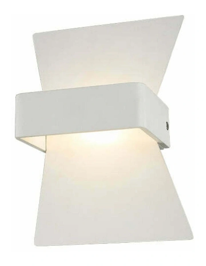 Davos City Series LED Interior Matte White Bow Wall Light image 3