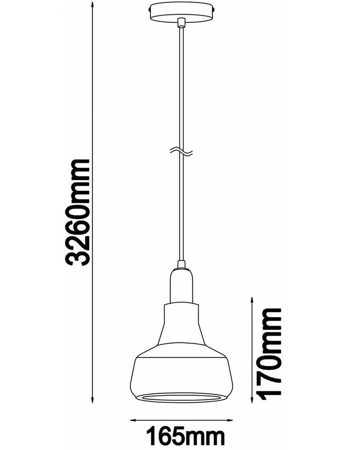 Penola GU10 Smokey Black Glass Dome Pendant Light image 3