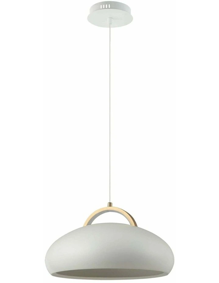 Kupol Interior LED Tri-CCT Dome with Brass Highlight Pendant Lights image 2