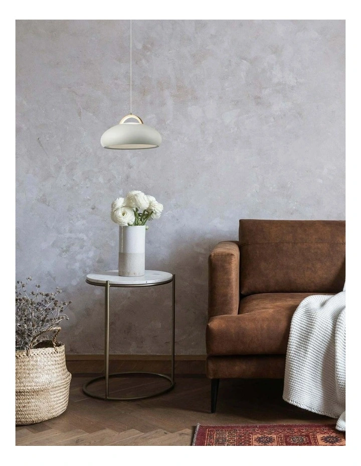 Kupol Interior LED Tri-CCT Dome with Brass Highlight Pendant Lights image 3