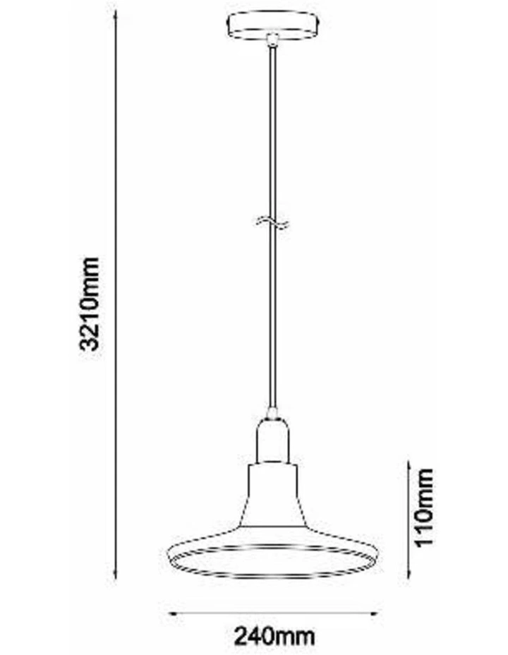Riverina GU10 Smokey Black Martini Glass Pendant Light image 2