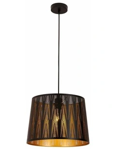 Penshade Interior Slanted with Vector Pattern Laser Cut Pendant Lights