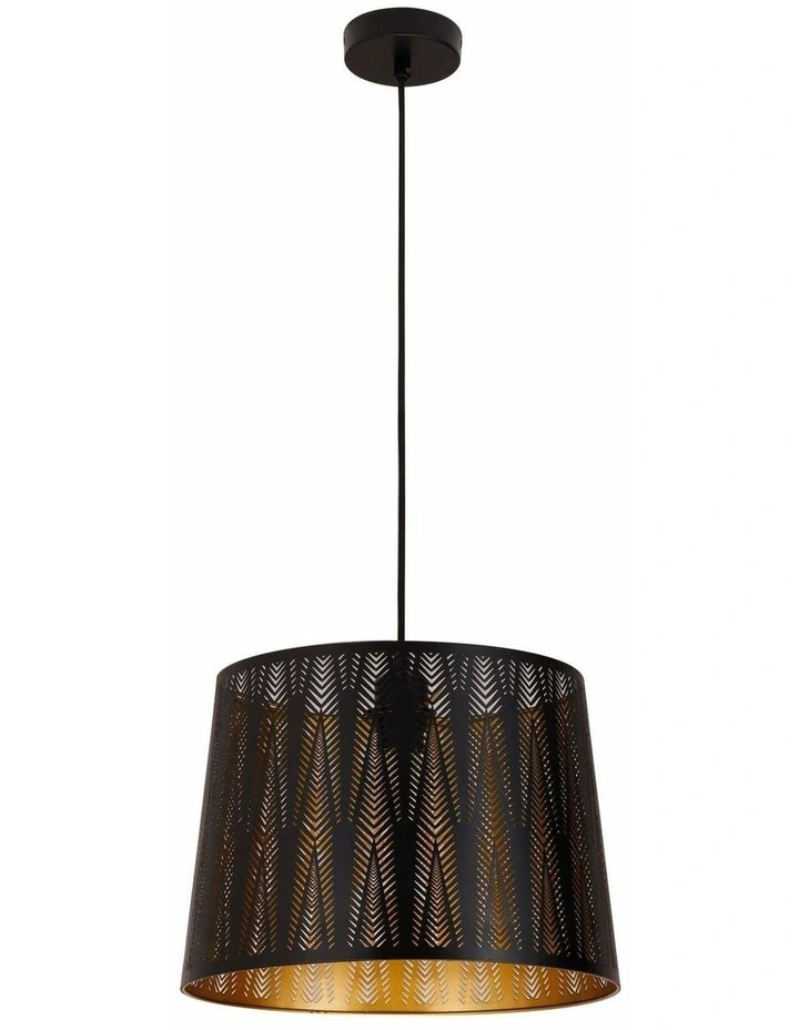 Penshade Interior Slanted with Vector Pattern Laser Cut Pendant Lights image 2