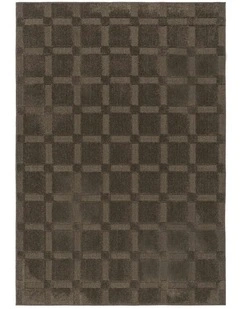 LOOPSIE ETNA BROWN CHECKERBOARD RUG