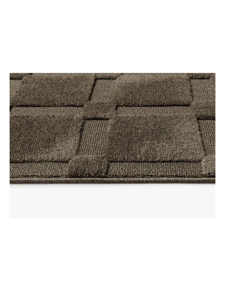 LOOPSIE  ETNA BROWN CHECKERBOARD RUG image 4