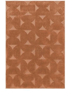 LOOPSIE STROMBOLI TERRACOTTA GEOMETRIC RUG