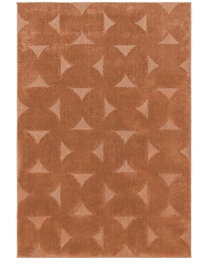 LOOPSIE  STROMBOLI TERRACOTTA GEOMETRIC RUG image 1