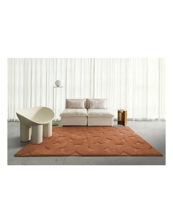 LOOPSIE  STROMBOLI TERRACOTTA GEOMETRIC RUG image 6