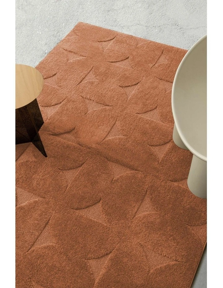 LOOPSIE  STROMBOLI TERRACOTTA GEOMETRIC RUG image 7