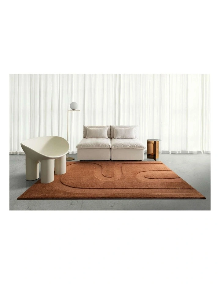 LOOPSIE  COPACABANA TERRACOTTA RIVER RUG image 6
