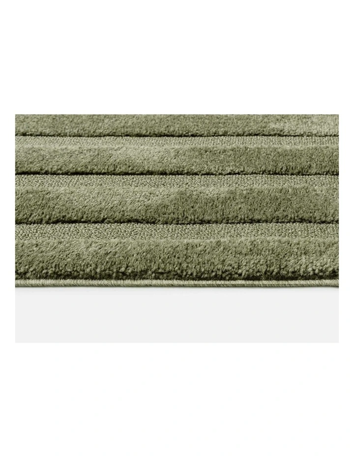 LOOPSIE  TASSILI GREEN STRIPED RUG image 4