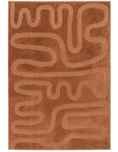 LOOPSIE PALAWAN TERRACOTTA SQUIGGLE RUG