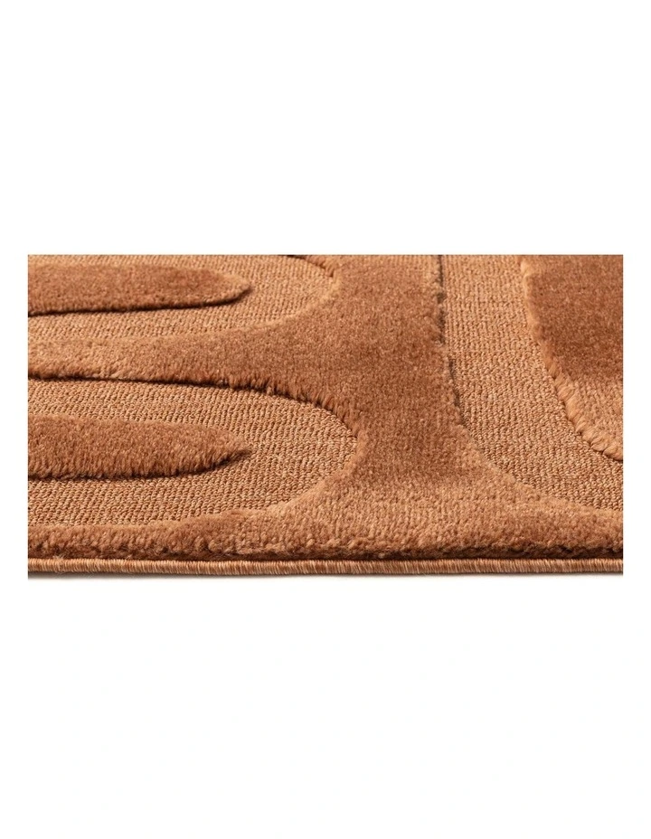 LOOPSIE  PALAWAN TERRACOTTA SQUIGGLE RUG image 4