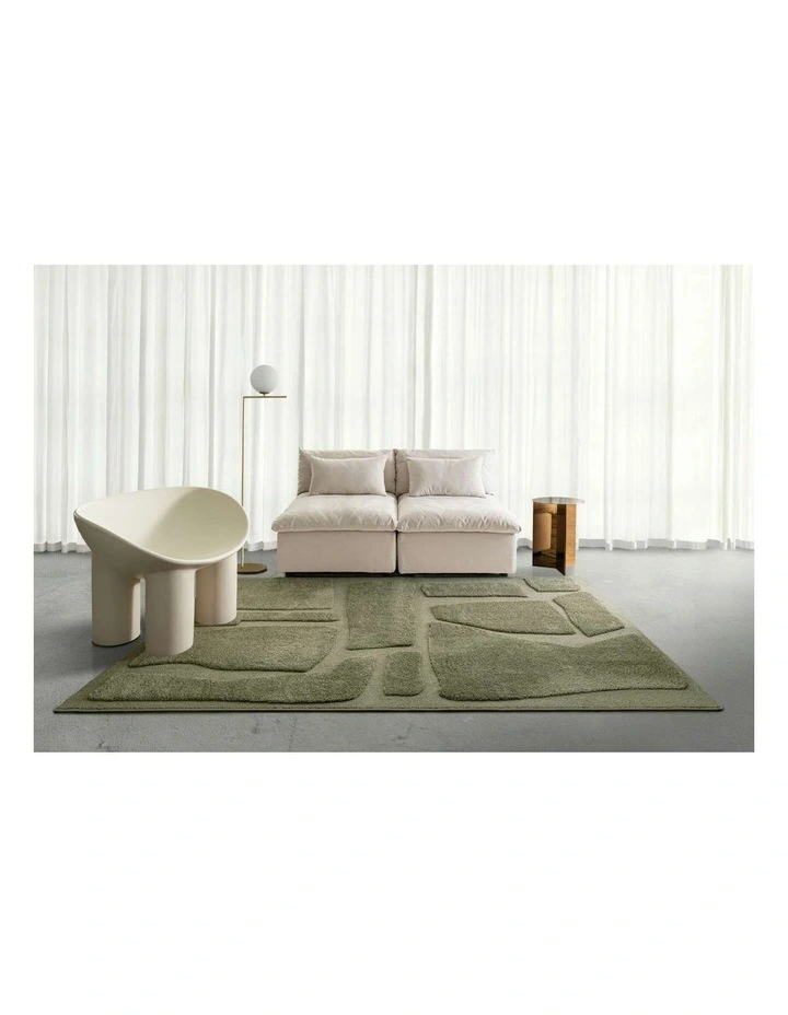 LOOPSIE  BALTIC GREEN MOSAIC RUG image 6