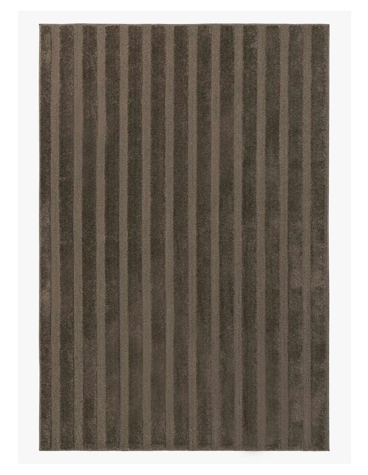 LOOPSIE  WADI BROWN STRIPED RUG image 1