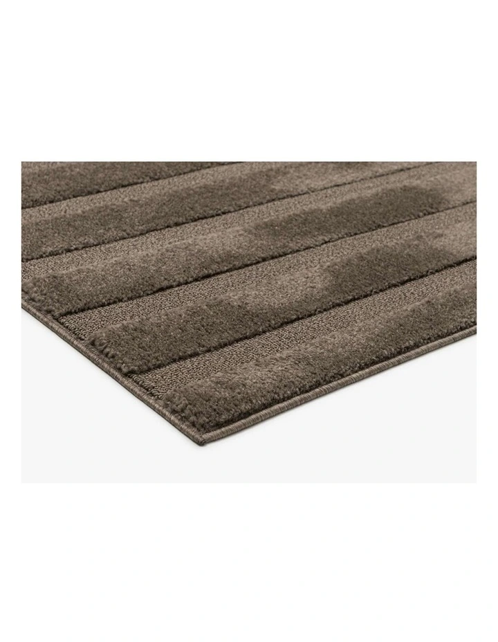 LOOPSIE  WADI BROWN STRIPED RUG image 2