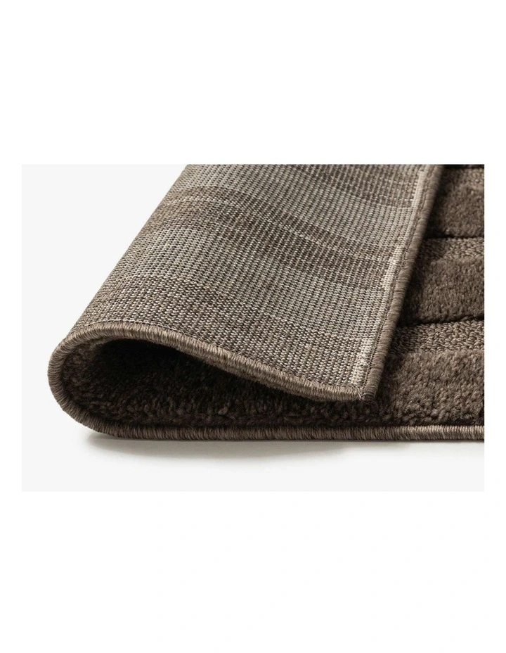 LOOPSIE  WADI BROWN STRIPED RUG image 3