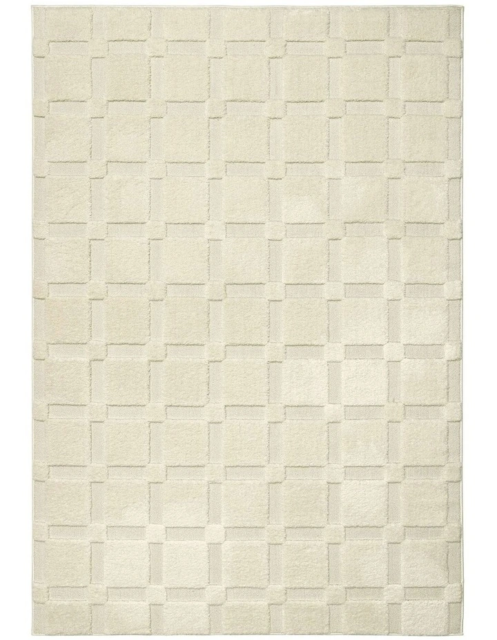 LOOPSIE  FUJI CREAM CHECKERBOARD RUG image 1