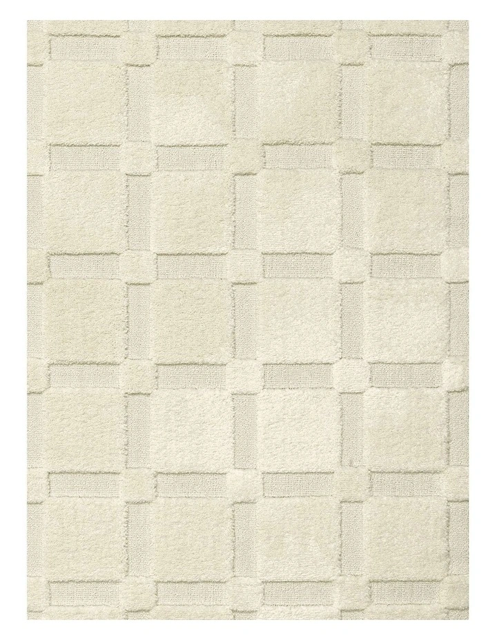 LOOPSIE  FUJI CREAM CHECKERBOARD RUG image 5