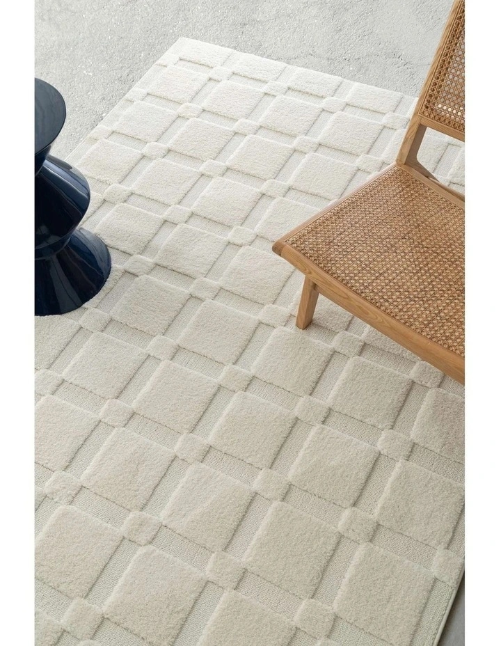LOOPSIE  FUJI CREAM CHECKERBOARD RUG image 7