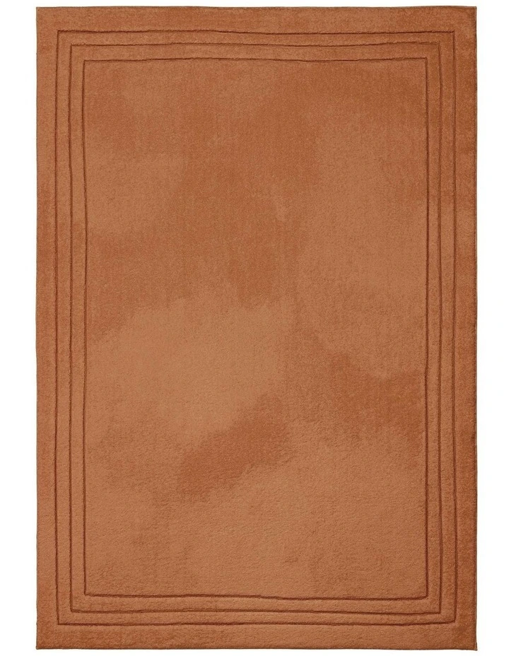 LOOPSIE  GOBI TERRACOTTA BORDERED RUG image 1