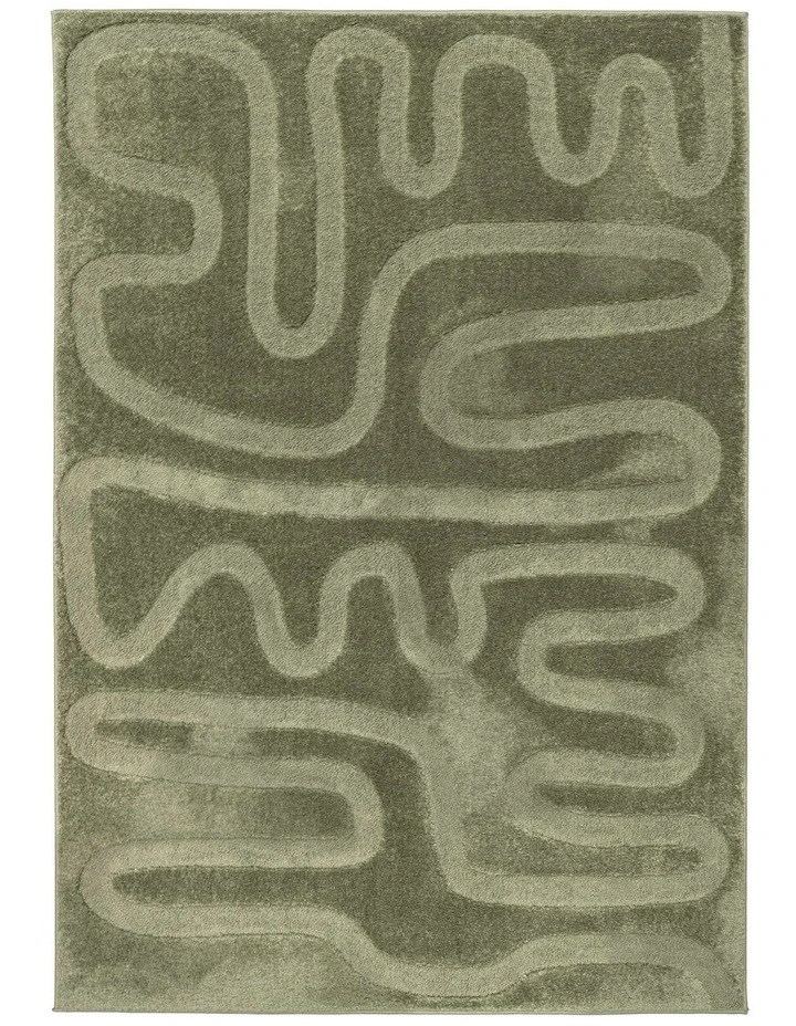 LOOPSIE  ANSE GREEN MAZE RUG image 1