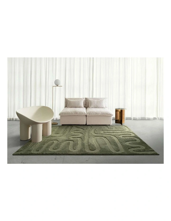 LOOPSIE  ANSE GREEN MAZE RUG image 6