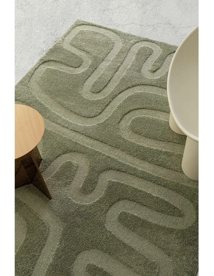 LOOPSIE  ANSE GREEN MAZE RUG image 7