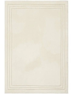 LOOPSIE ERG CREAM BORDERED RUG