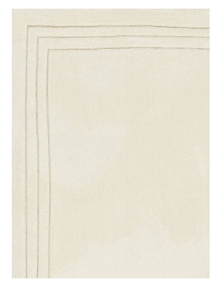 LOOPSIE  ERG CREAM BORDERED RUG image 5