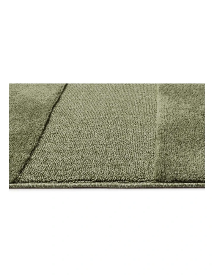 LOOPSIE  ACONCAGUA GREEN BANDED RUG image 4