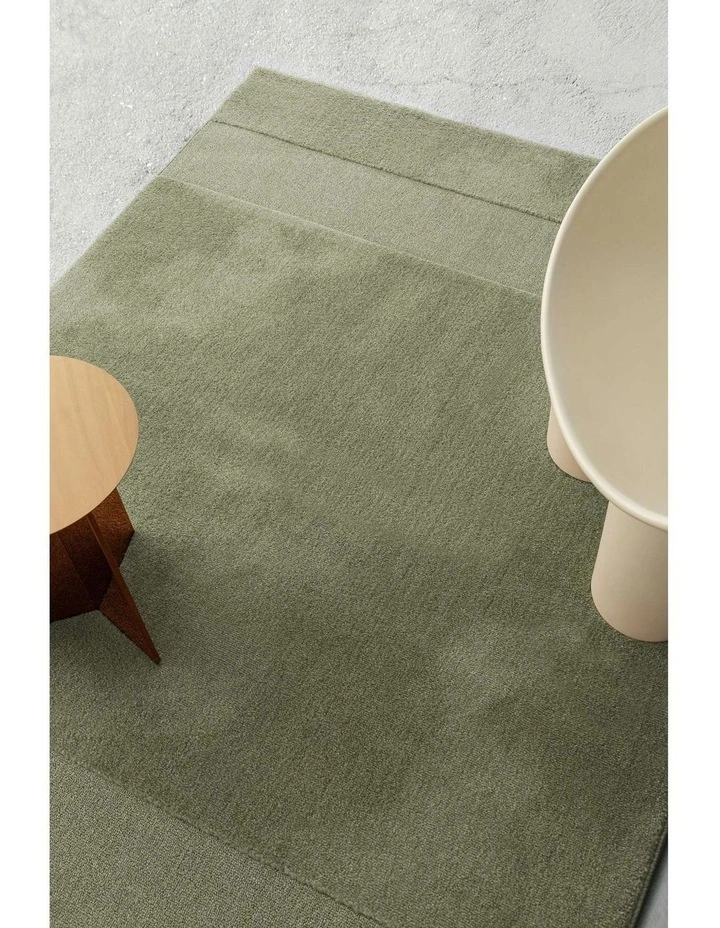 LOOPSIE  ACONCAGUA GREEN BANDED RUG image 7