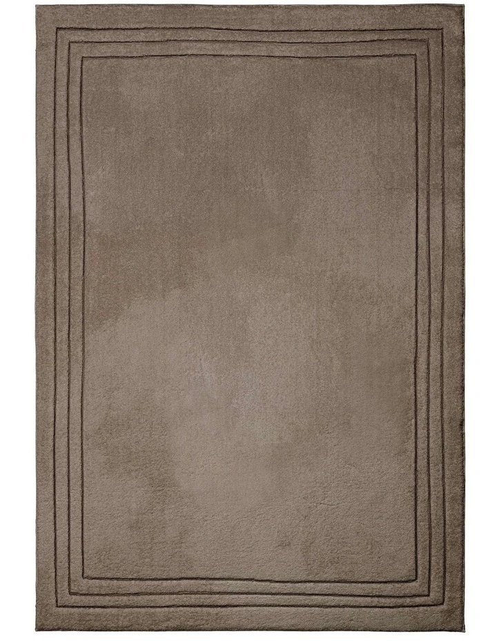LOOPSIE  PLITVICE BROWN BORDERED RUG image 1