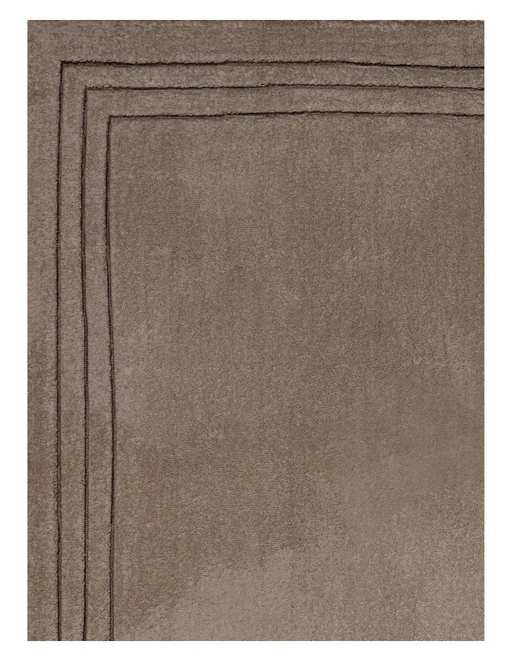 LOOPSIE  PLITVICE BROWN BORDERED RUG image 5
