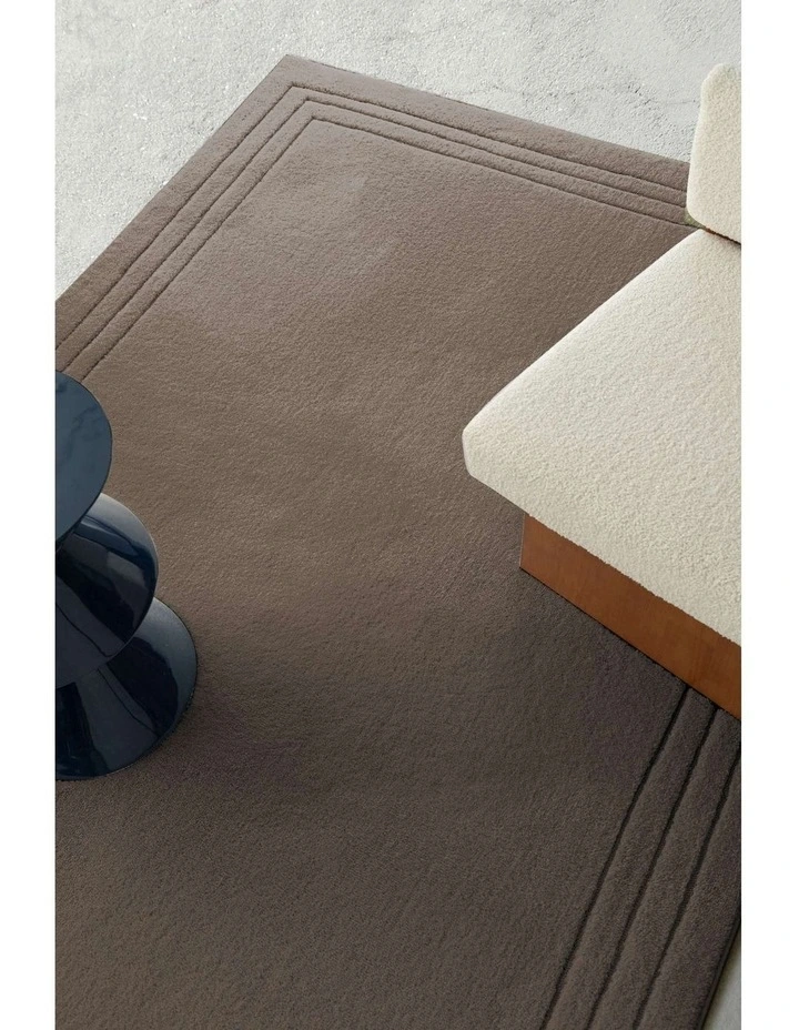 LOOPSIE  PLITVICE BROWN BORDERED RUG image 7