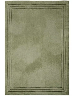 LOOPSIE SONORA GREEN BORDERED RUG