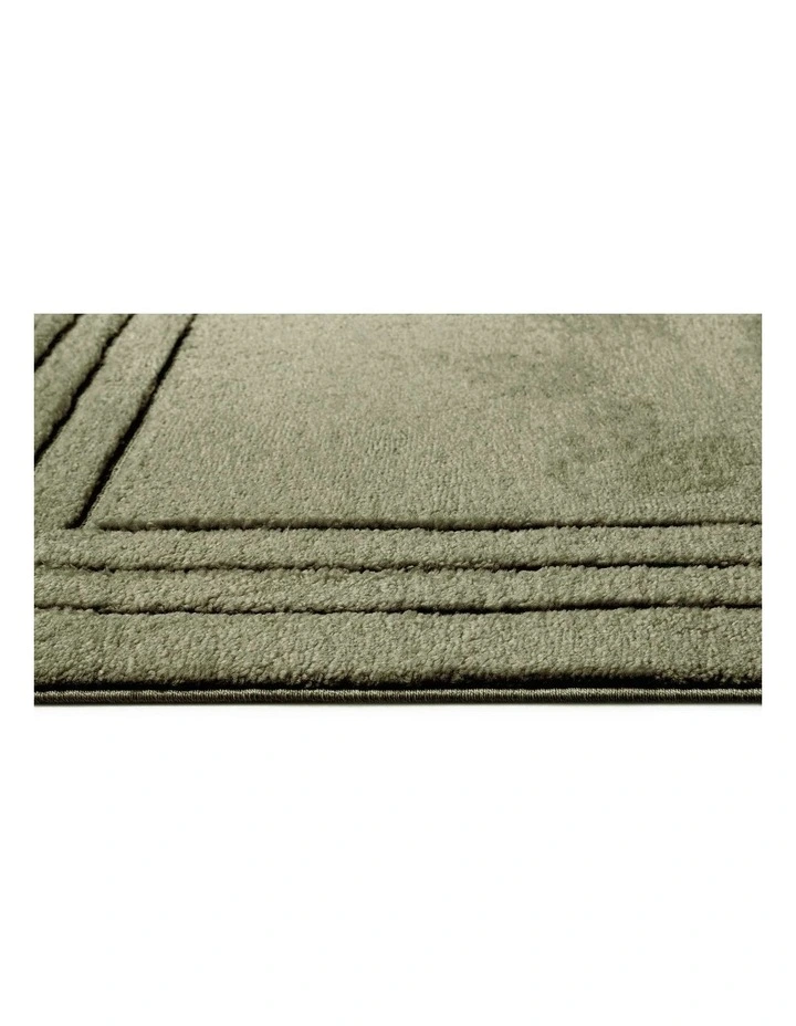 LOOPSIE  SONORA GREEN BORDERED RUG image 4