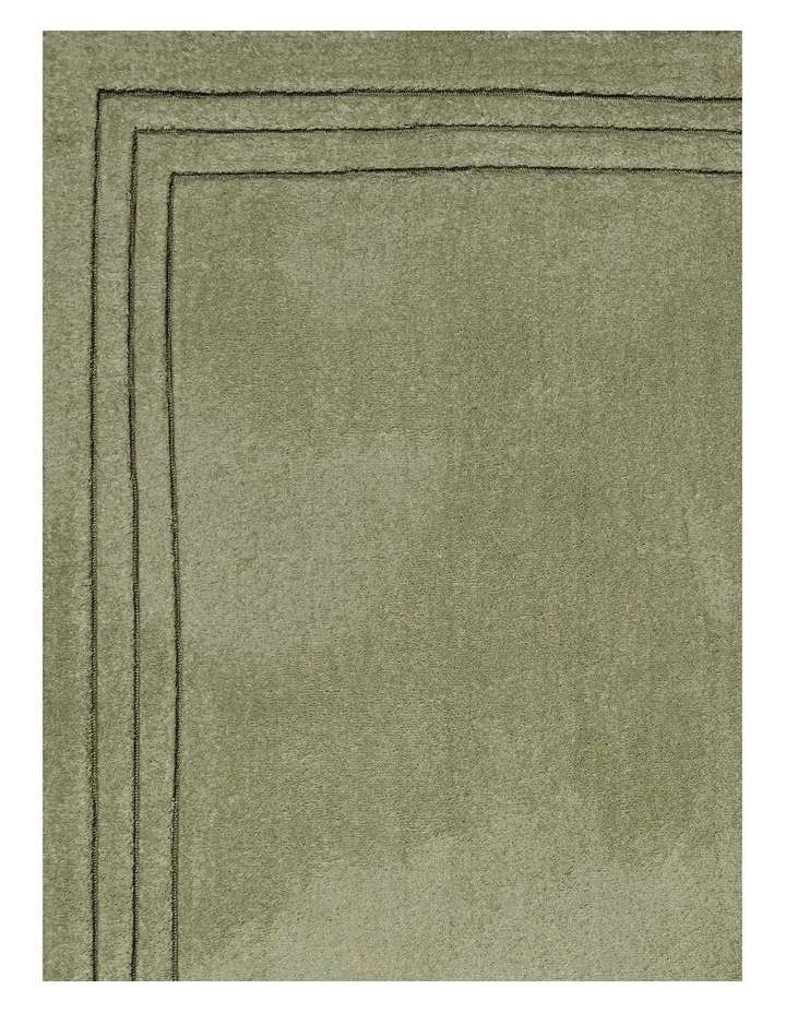 LOOPSIE  SONORA GREEN BORDERED RUG image 5
