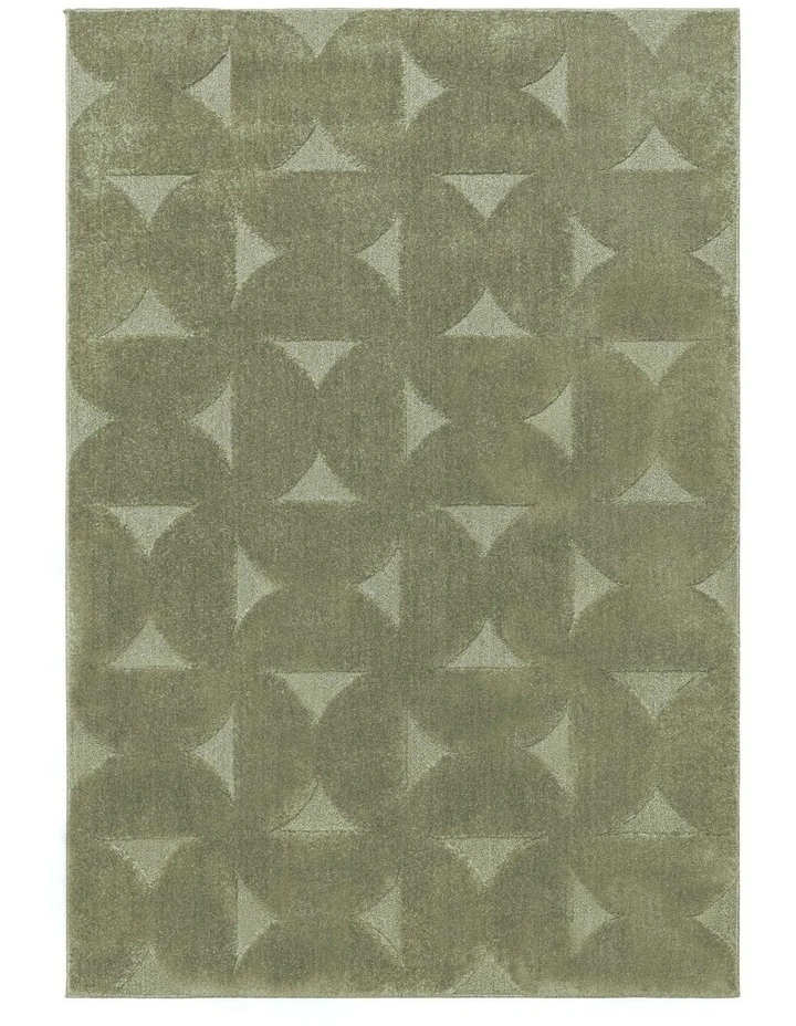 LOOPSIE  RINJANI GREEN GEOMETRIC RUG image 1