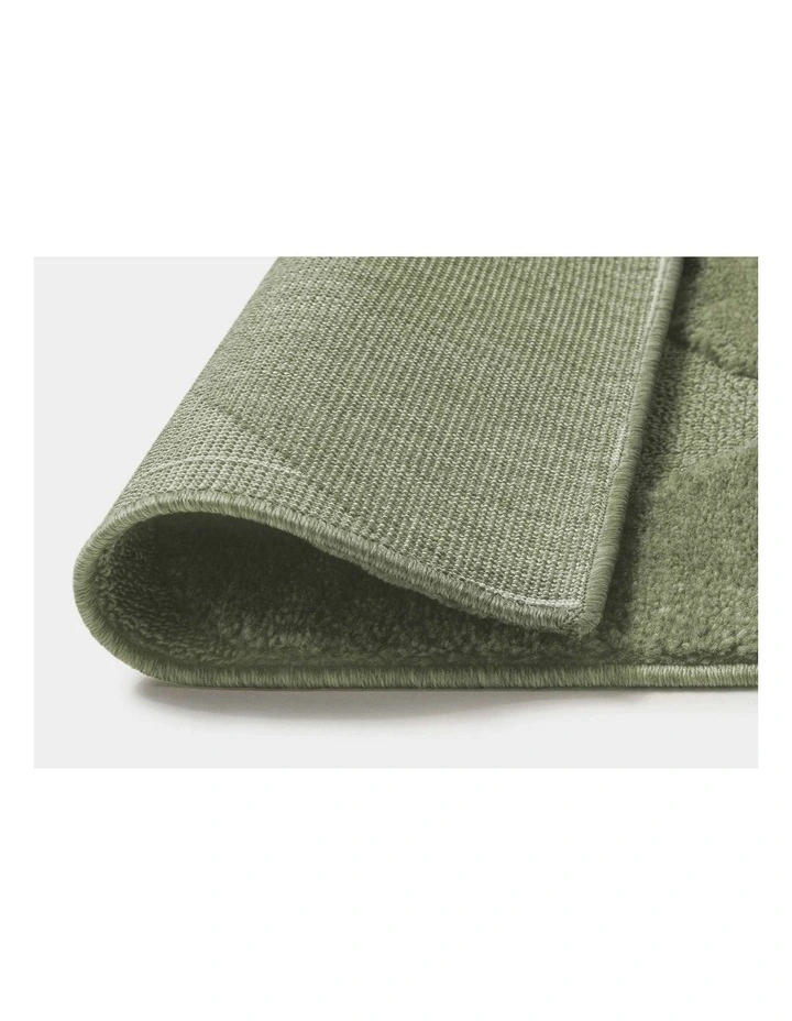 LOOPSIE  RINJANI GREEN GEOMETRIC RUG image 3