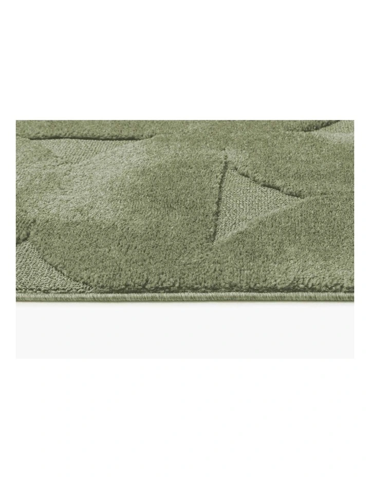 LOOPSIE  RINJANI GREEN GEOMETRIC RUG image 4