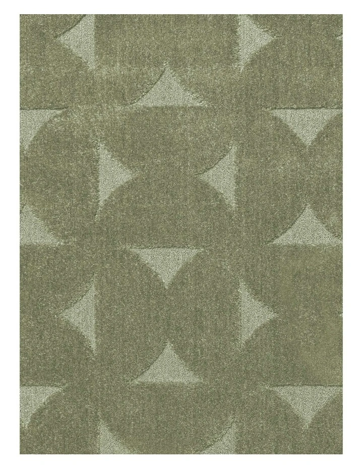 LOOPSIE  RINJANI GREEN GEOMETRIC RUG image 5