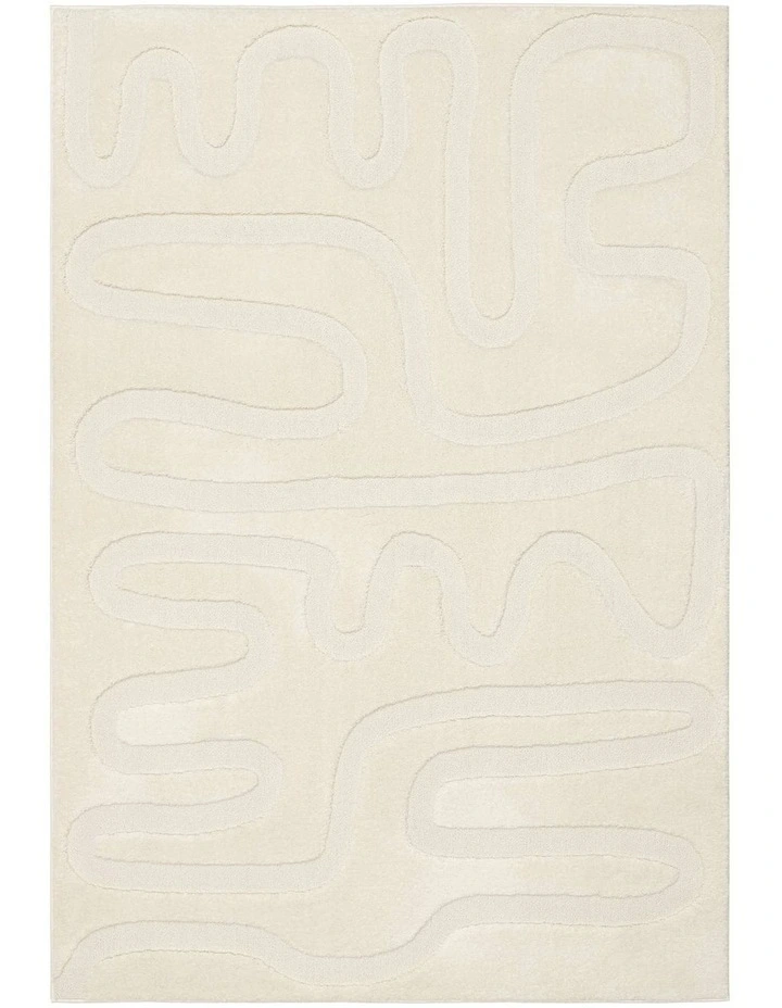 LOOPSIE  ELAFONISSI CREAM SQUIGGLE RUG image 1