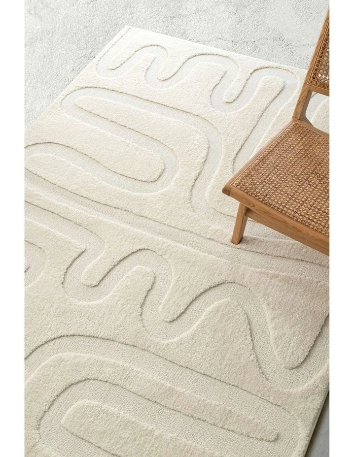 LOOPSIE  ELAFONISSI CREAM SQUIGGLE RUG image 7