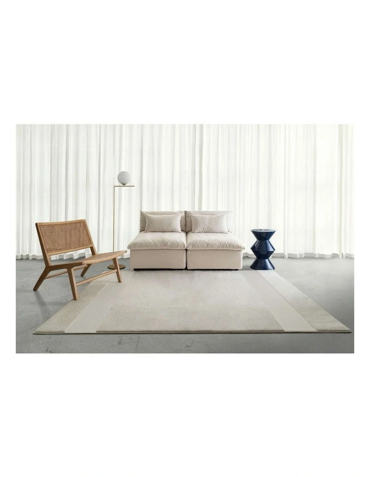 LOOPSIE MATTERHORN CREAM BANDED RUG image 6