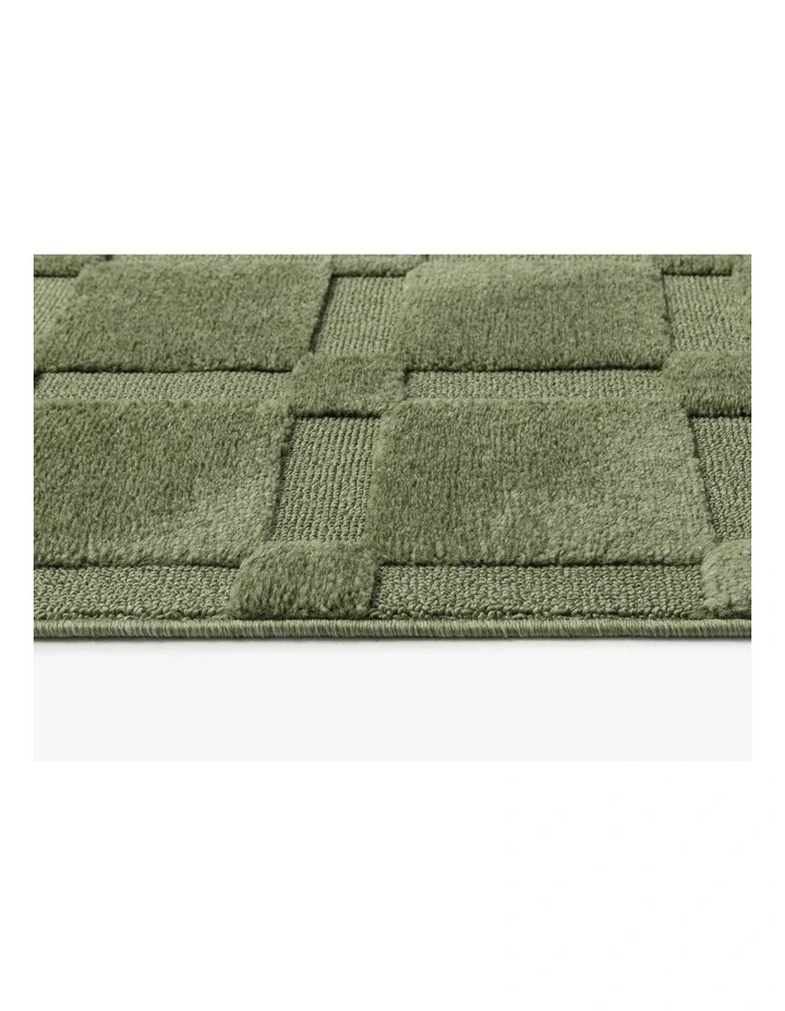 LOOPSIE  MAYON GREEN CHECKERBOARD RUG image 4