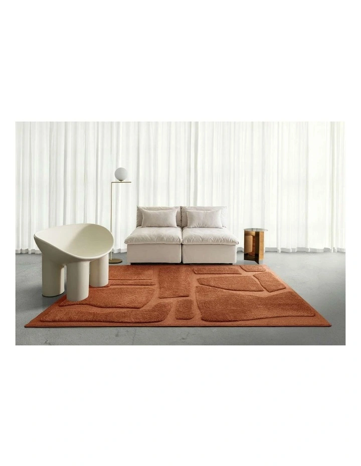 LOOPSIE  ADRIATIC TERRACOTTA MOSAIC RUG image 6