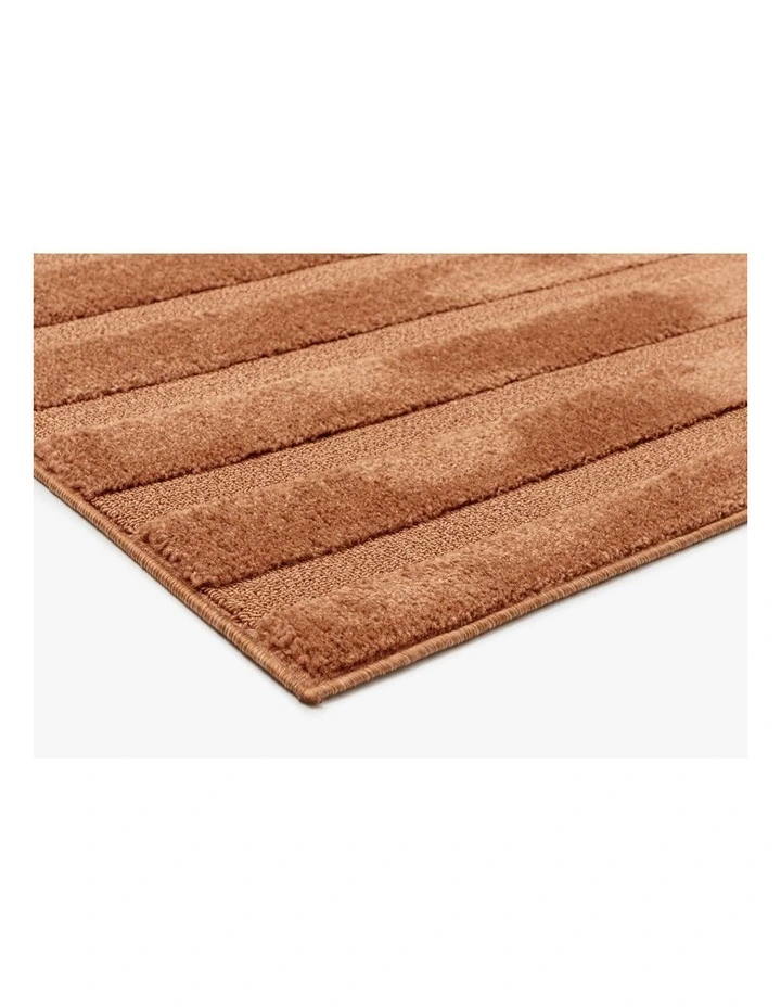 LOOPSIE  PETRA TERRACOTTA STRIPED RUG image 2