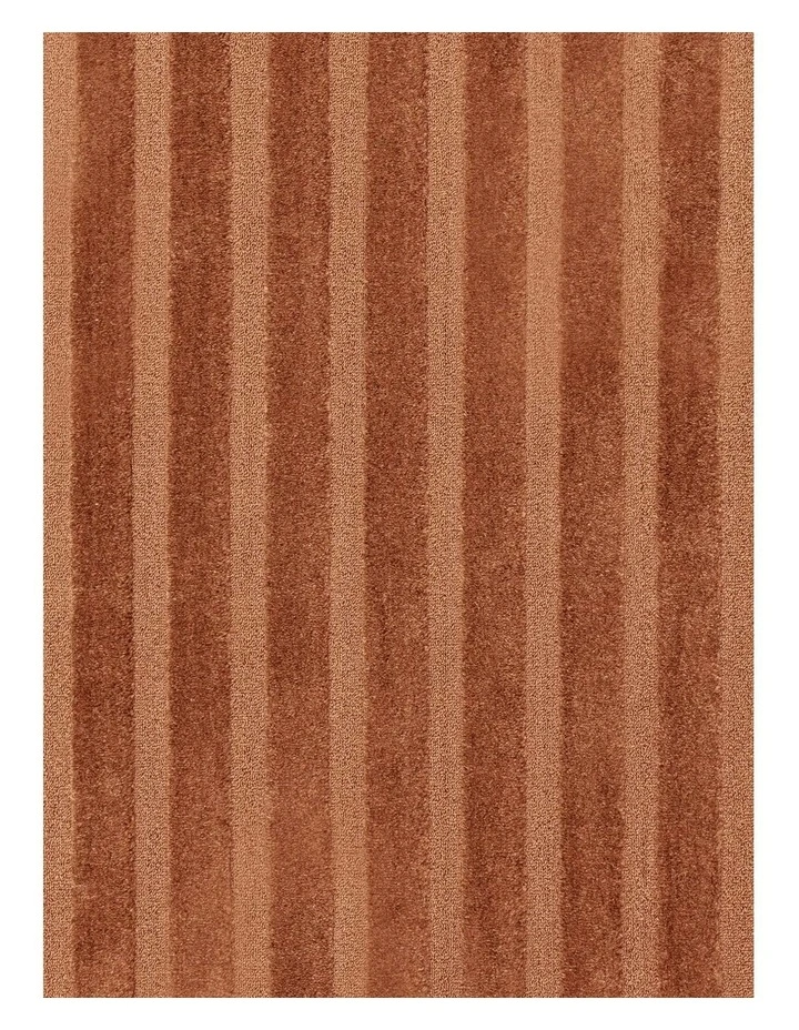 LOOPSIE  PETRA TERRACOTTA STRIPED RUG image 5