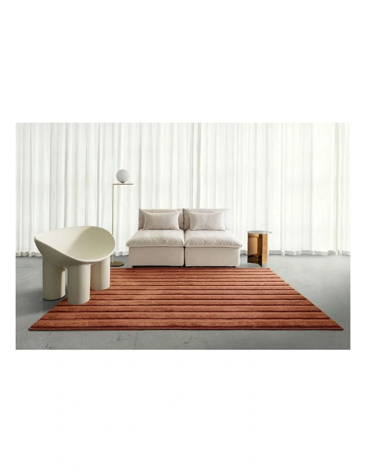 LOOPSIE  PETRA TERRACOTTA STRIPED RUG image 6